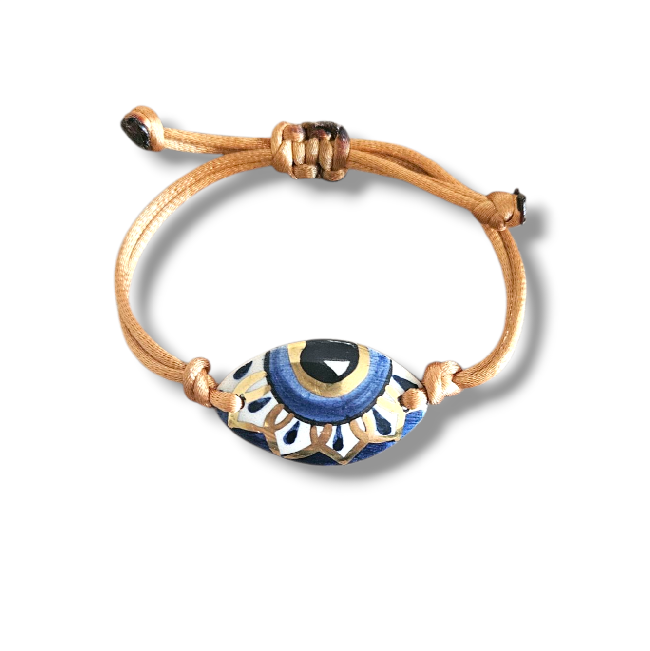 Gold Evil Eye İp Bileklik Altın