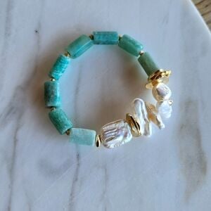 Aventurin İnci Bilezik