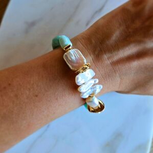 Aventurin İnci Bilezik