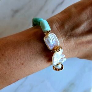 Aventurin İnci Bilezik