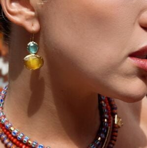 Cat's Eye Küpe Mavi