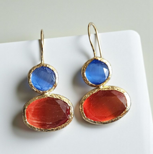 Cat's Eye Küpe Mavi