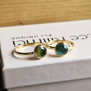 Minimal Kedi Gözü Ayarlanabilir Yüzük