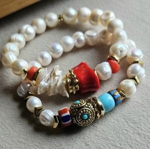 İnci Mercan Bilezik