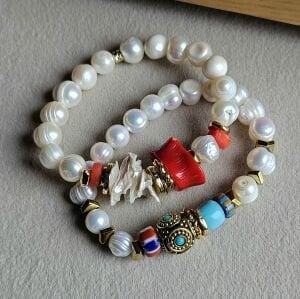 İnci Mercan Bilezik