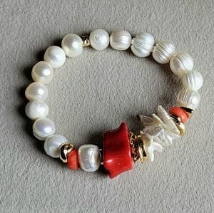 İnci Mercan Bilezik