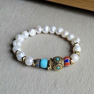 İnci Nepal Taşlı Bilezik