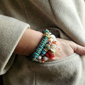 Labrodorit Nepal Taşlı Bilezik