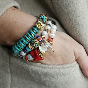 Labrodorit Nepal Taşlı Bilezik