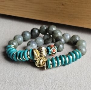 Labrodorit Nepal Taşlı Bilezik