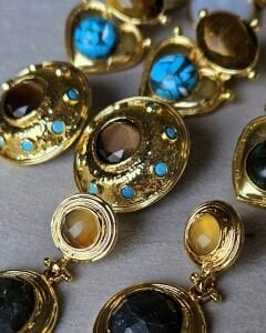 Cassia Doğal Taş Küpe