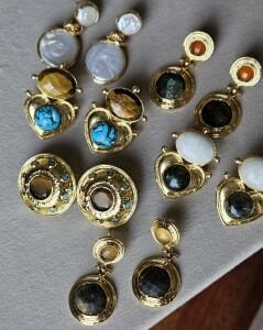 Calista Doğal Taş Küpe