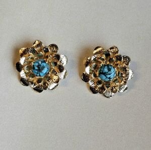 Marigold Turkuaz Küpe