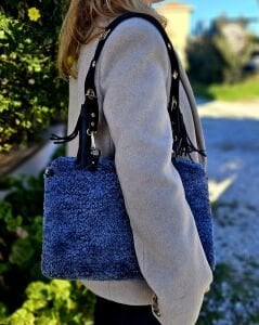 Siyah Askılı Örgü Omuz Çantası