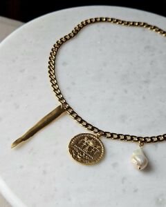 Aurum İncili Zincir Kolye