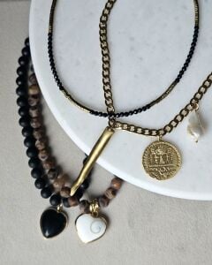 Aurum İncili Zincir Kolye