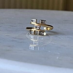 İnce Beş Taş Yüzük