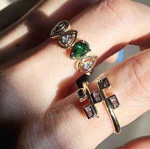 İnce Beş Taş Yüzük