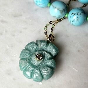 Doğal Taş Deniz Sarmalı Kolye