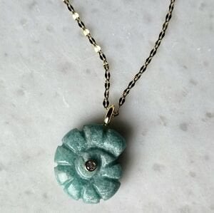 Doğal Taş Deniz Sarmalı Kolye