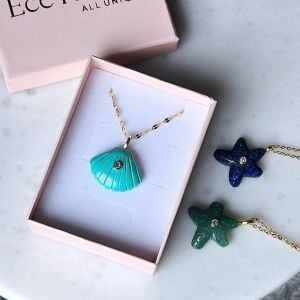 Doğal Taş Midye Kolye