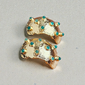Gold Noktalı Küpe