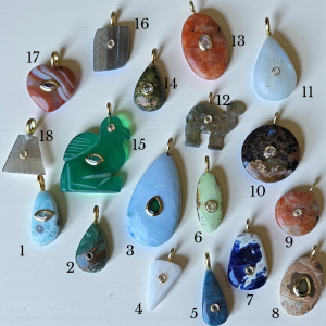 Doğal Taş Charm Kolye Uçları