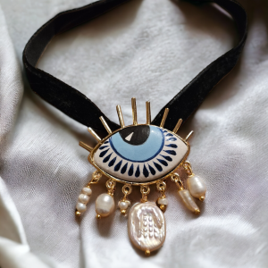 Agnes Göz Choker Kolye