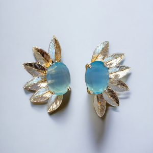 Anka Doğal Taş Küpe Turkuaz