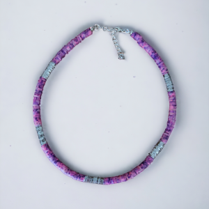 Florida Doğal Taş Kolye Mor