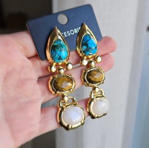 Marrakesh Doğal Taş Küpe