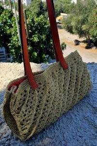 Turuncu Saplı Kol Çantası