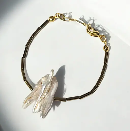 Çubuk İnci Hematit Kolye Alana Bileziği %10 İndiri